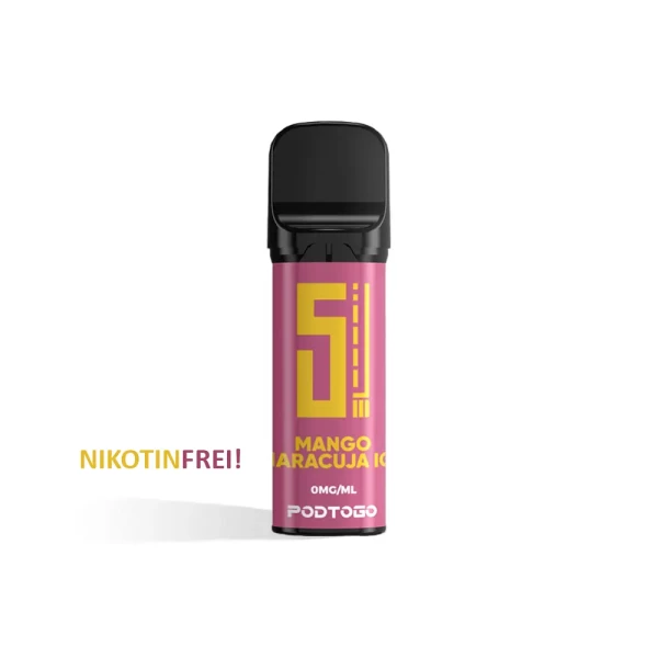 5EL PodToGo Pods White Edition | Prefilled u. Wiederbefüllbar | 2ml 0 mg/ml Mango Maracuja