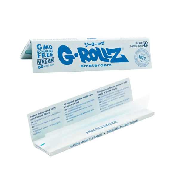 G-Rollz Papers King Size Lightly Dyed Light Blue