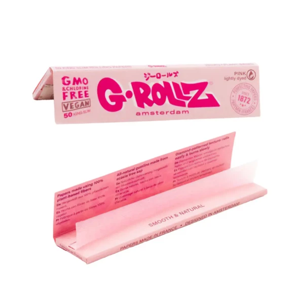 G-Rollz Papers King Size Lightly Dyed Light Pink