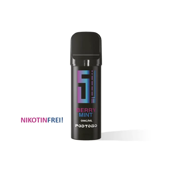 5EL PodToGo Pods Black Edition | Prefilled u. Wiederbefüllbar | 2ml 0 mg/ml Berry Mint