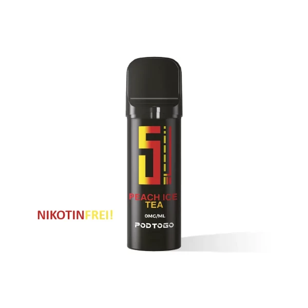 5EL PodToGo Pods Black Edition | Prefilled u. Wiederbefüllbar | 2ml 0 mg/ml Peach Ice Tea
