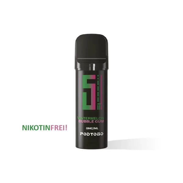 5EL PodToGo Pods Black Edition | Prefilled u. Wiederbefüllbar | 2ml 0 mg/ml Watermelon Bubblegum