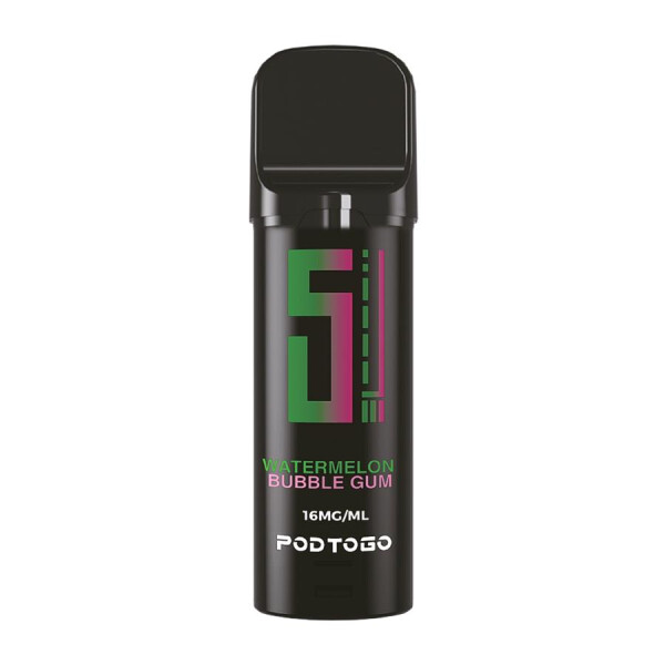 5EL PodToGo Pods Black Edition | Prefilled u. Wiederbefüllbar | 2ml 16 mg/ml Watermelon Bubblegum