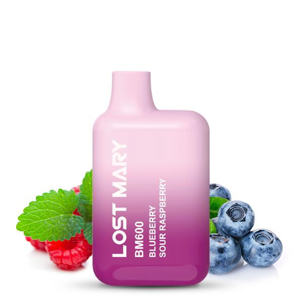 Lost Mary BM600 CP Einweg E-Zigarette - Blueberry Sour Raspberry 20mg Nikotinmenge