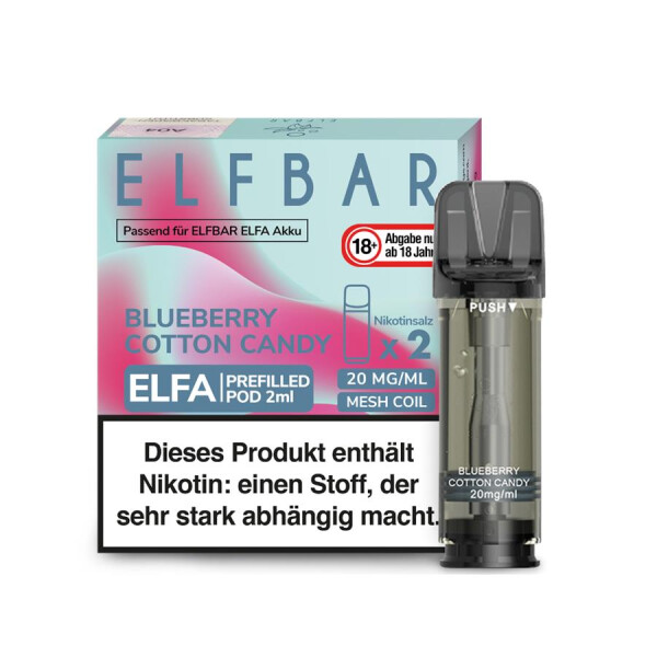 Elfbar Pod 20 mg/ml Nikotinsalz Blueberry Cotton Candy