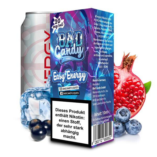 BAD CANDY Easy Energy Nikotinsalz Liquid 10 ml 20mg Nikotinmenge