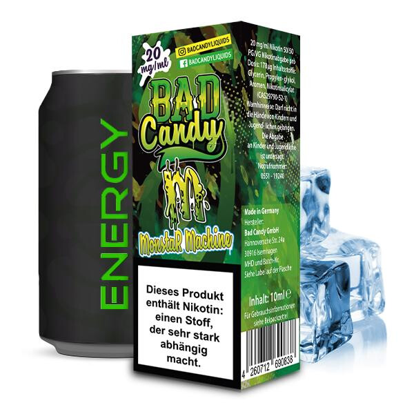 BAD CANDY Monstar Machine Nikotinsalz Liquid 10 ml 20mg Nikotinmenge