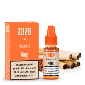 ZAZO Classics Tobacco 4 Liquid 10ml 8mg Nikotinmenge