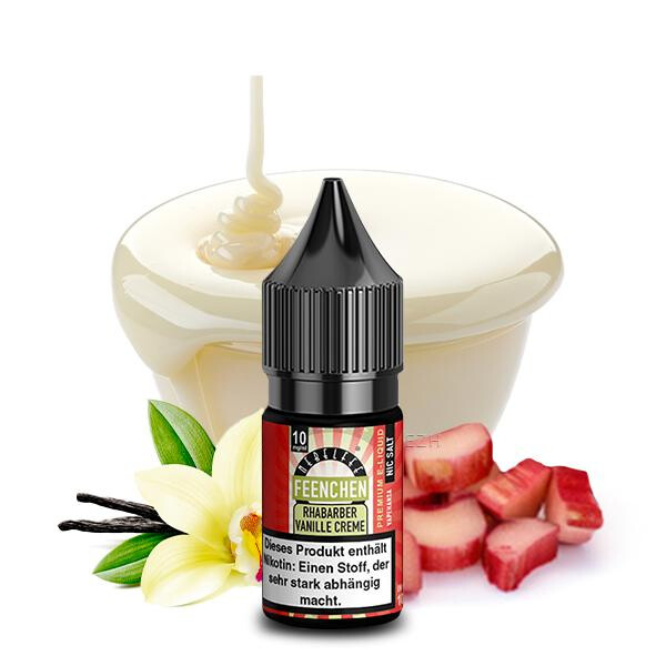 NEBELFEE Rhabarber Vanillecreme Feenchen Nikotinsalz Liquid 10ml 10mg Nikotinmenge