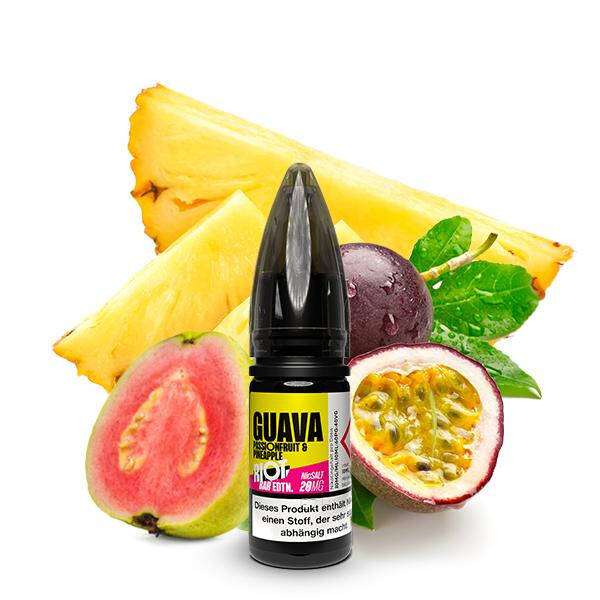 RIOT SQUAD BAR EDITION Guava, Passionfruit & Pineapple Nikotinsalz Liquid 10 ml 10mg Nikotinmenge