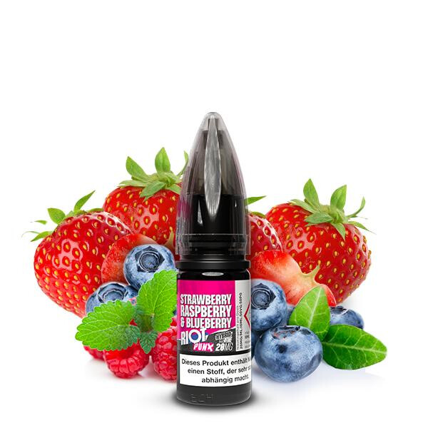 RIOT SQUAD PUNX Strawberry, Raspberry & Blueberry Nikotinsalz Liquid 10 ml 10mg Nikotinmenge