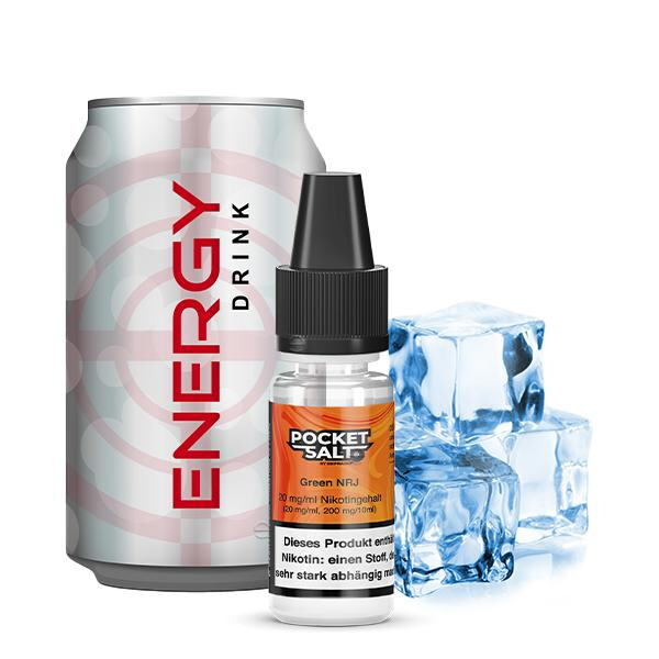 POCKET SALT Green NRJ Nikotinsalz Liquid 10 ml 20mg Nikotinmenge