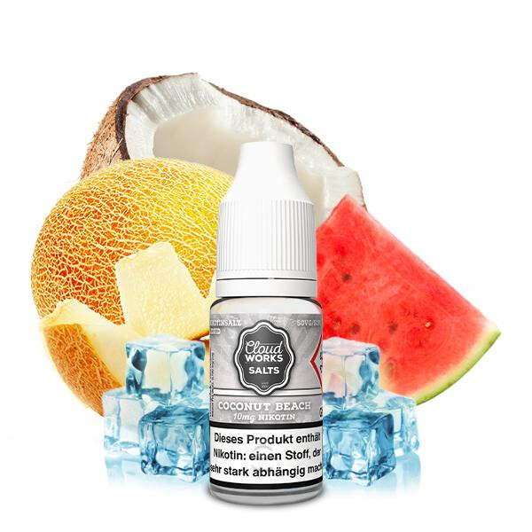 CLOUDWORKS Coconut Beach Nikotinsalz Liquid 10ml 20mg Nikotinmenge