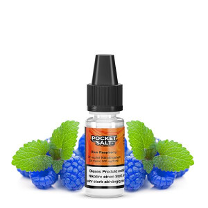 POCKET SALT Blue Raspberry Nikotinsalz Liquid 10 ml 20mg...