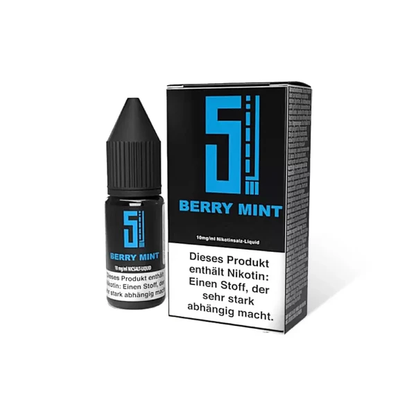 5EL Nikotinsalzliquids - Neue Steuer 0,26€/ml 10 mg/ml Berry Mint