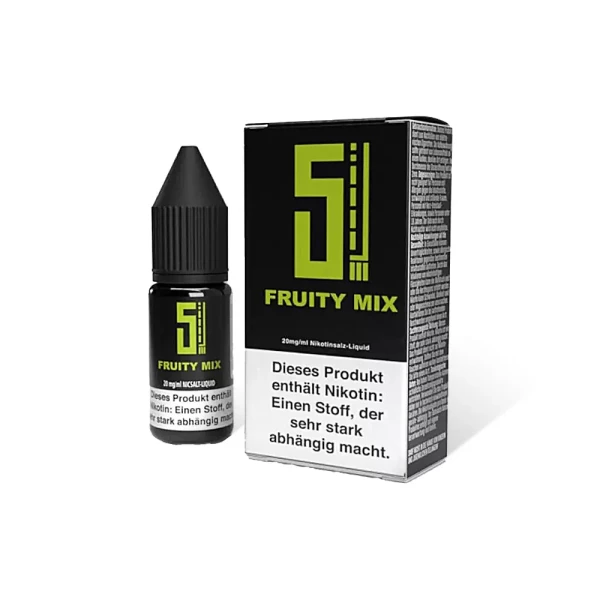 5EL Nikotinsalzliquids - Neue Steuer 0,26€/ml 20 mg/ml Fruity Mix
