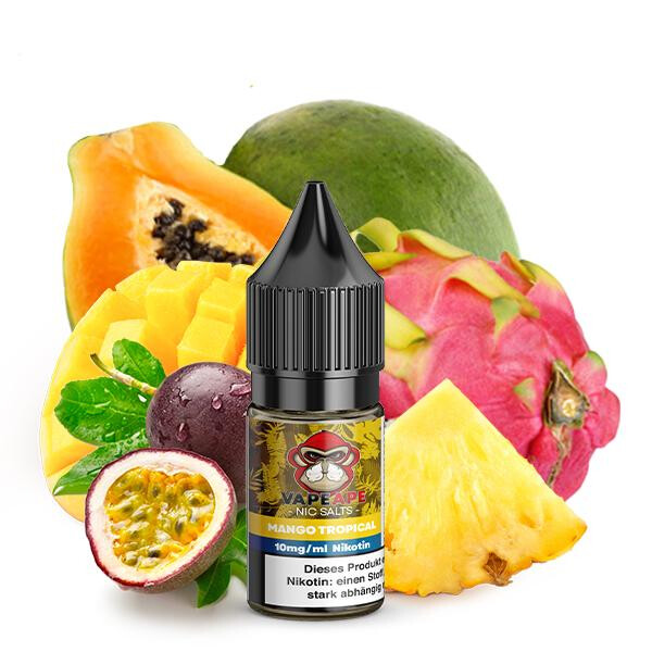 VAPEAPE Mango Tropical Nikotinsalz Liquid 10 ml 20mg Nikotinmenge