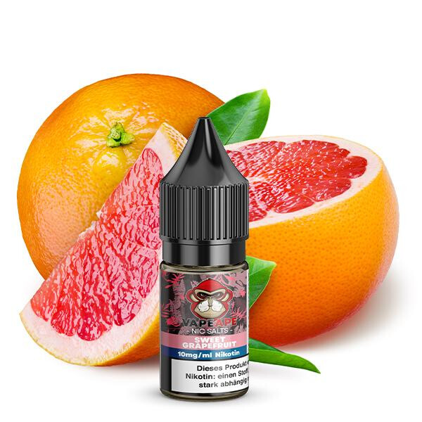 VAPEAPE Sweet Grapefruit Nikotinsalz Liquid 10 ml 10mg Nikotinmenge
