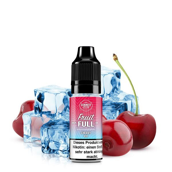 DINNER LADY FRUIT FULL Cherry Ice Nikotinsalz Liquid 10 ml 10mg Nikotinmenge