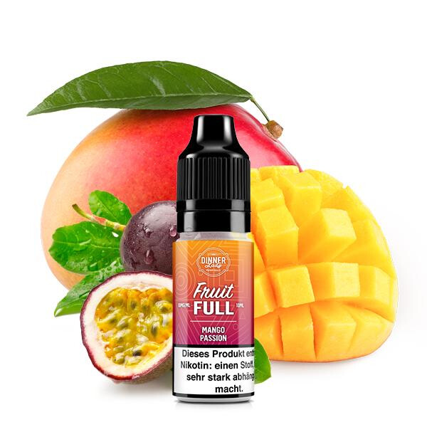 DINNER LADY FRUIT FULL Mango Passion Nikotinsalz Liquid 10 ml 10mg Nikotinmenge