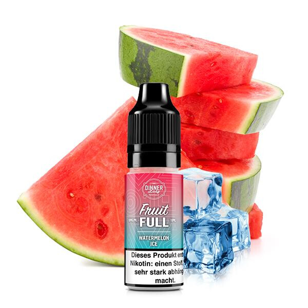 DINNER LADY FRUIT FULL Watermelon Ice Nikotinsalz Liquid 10 ml 10mg Nikotin