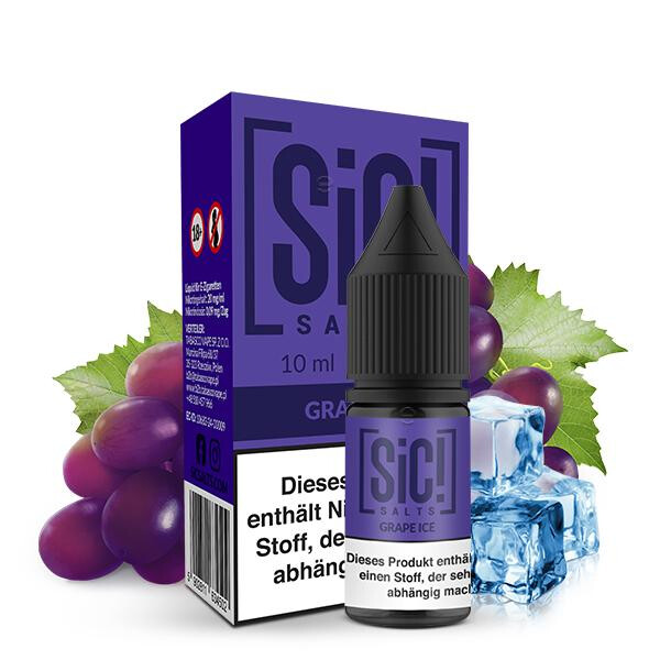 SIC! Grape Ice Nikotinsalz Liquid 10 ml 20mg Nikotinmenge