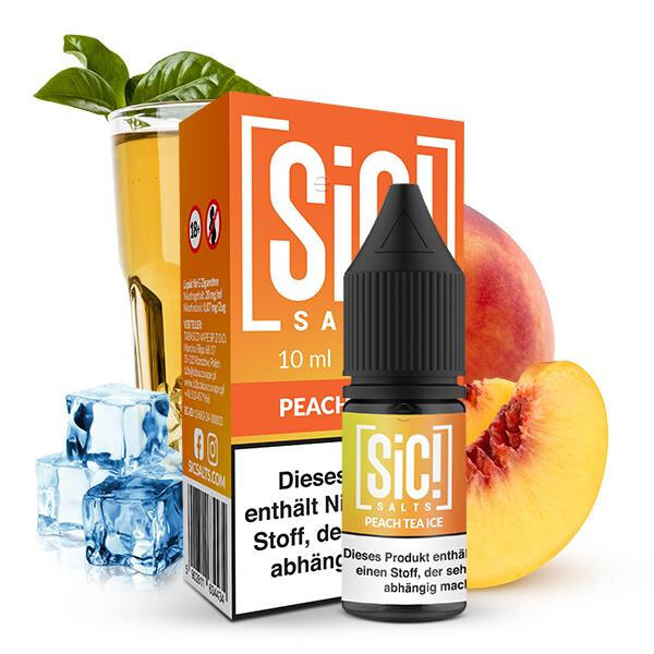 SIC! Peach Tea Ice Nikotinsalz Liquid 10 ml 10mg Nikotinmenge