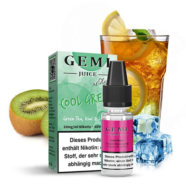 GEMI JUICE by Kapkas Flava Cool Green Nikotinsalz Liquid 10ml 10mg Nikotinmenge
