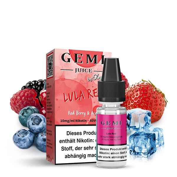 GEMI JUICE by Kapkas Flava Lula Red Nikotinsalz Liquid 10ml 10mg Nikotinmenge