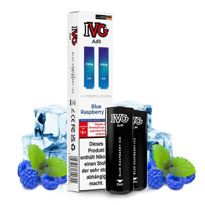 2x IVG Air Prefilled Pod - Blue Raspberry Ice 20mg...