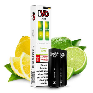 2x IVG Air Prefilled Pod - Lemon Lime 20mg Nikotinmenge