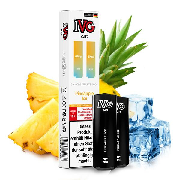 2x IVG Air Prefilled Pod - Pineapple Ice 20mg Nikotinmenge