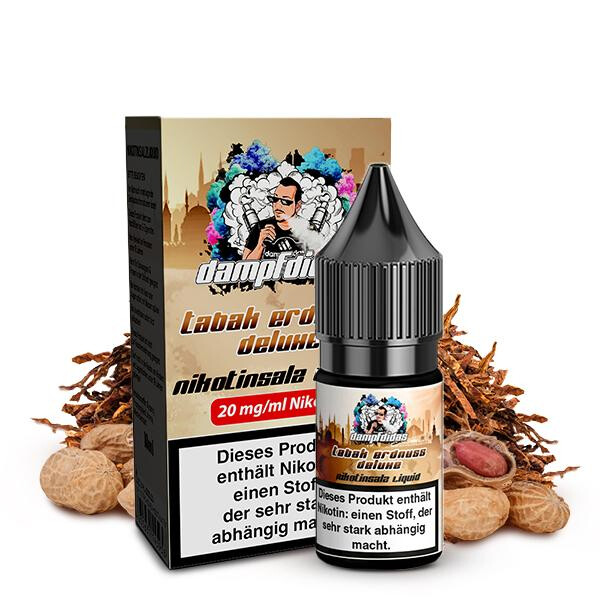 DAMPFDIDAS Tabak Erdnuss Deluxe Nikotinsalz Liquid 10 ml 20mg Nikotinmenge