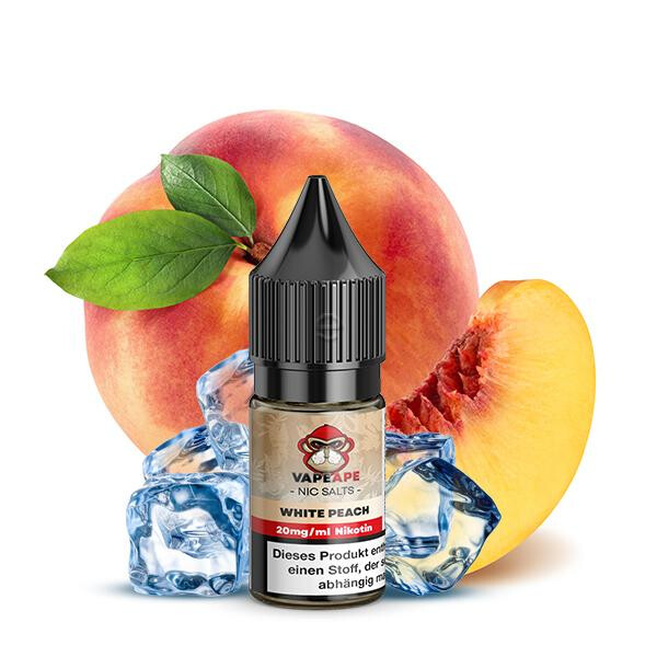 VAPEAPE White Peach Nikotinsalz Liquid 10 ml 10mg Nikotinmenge