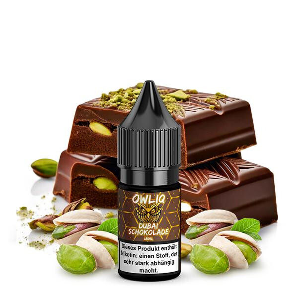 OWLIQ Dubai Schokolade Nikotinsalz Liquid 10 ml 10mg Nikotinmenge