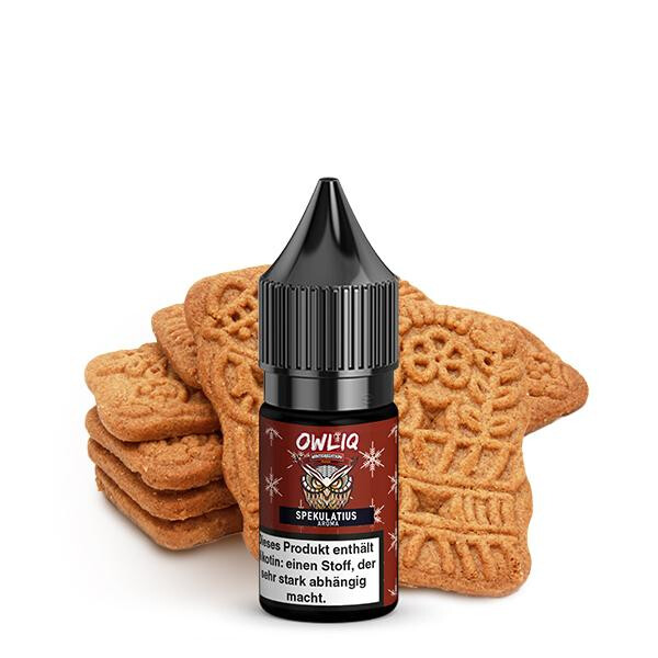 OWLIQ Weihnachtsedition Spekulatius Nikotinsalz Liquid 10 ml 10mg Nikotinmenge
