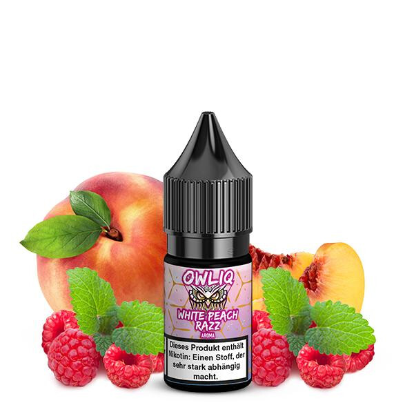 OWLIQ White Peach Razz Nikotinsalz Liquid 10 ml 10mg Nikotinmenge