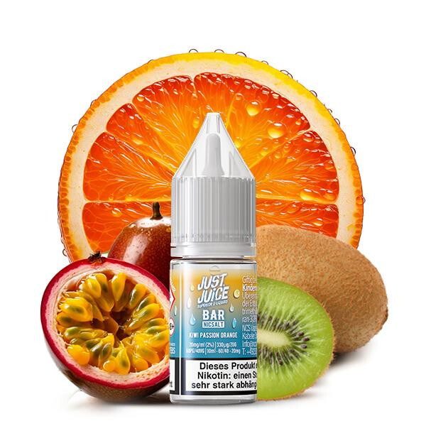 JUST JUICE BAR RANGE Kiwi Passion Orange Nikotinsalz Liquid 10 ml 20mg Nikotinmenge
