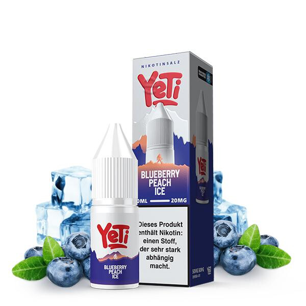 YETI SUMMIT Blueberry Peach Ice Nikotinsalz Liquid 10 ml 20mg Nikotinmenge