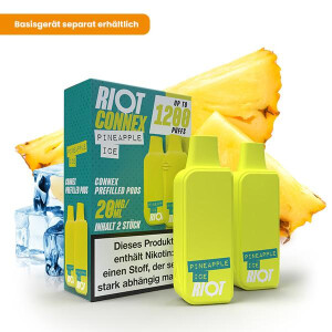 2x RIOT SQUAD Connex Pod - Pineapple Ice 20mg Nikotinmenge