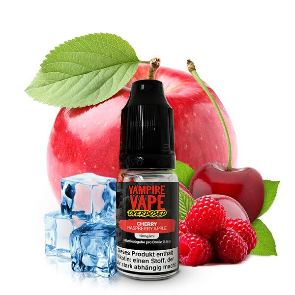 VAMPIRE VAPE OVERDOSED Cherry Raspberry Apple Nikotinsalz Liquid 10 ml 10mg Nikotinmenge