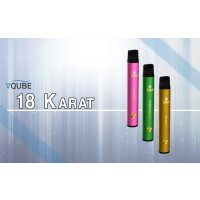 VQUBE 18Karat - Einweg E-Zigaretten | bis zu 600 Puffs | 400mAh |