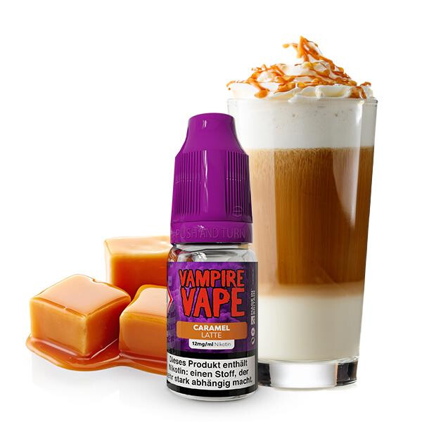 VAMPIRE VAPE Dessert Collection Caramel Latte Liquid 10ml 12mg Nikotinmenge