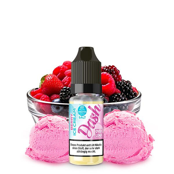 DASH LIQUIDS OVERLOAD Berry Ice Cream Nikotinsalz Liquid 10ml 20mg Nikotinmenge