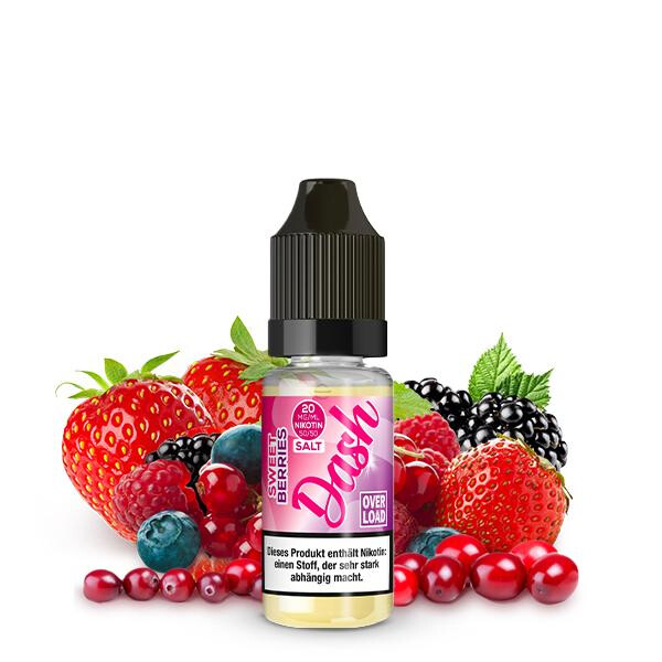DASH LIQUIDS OVERLOAD Sweet Berries Nikotinsalz Liquid 10ml 20mg Nikotinmenge