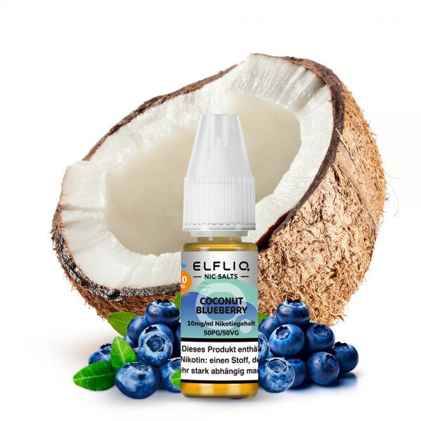 ELFBAR ELFLIQ Coconut Blueberry Nikotinsalz Liquid 10 ml 20mg Nikotinmenge
