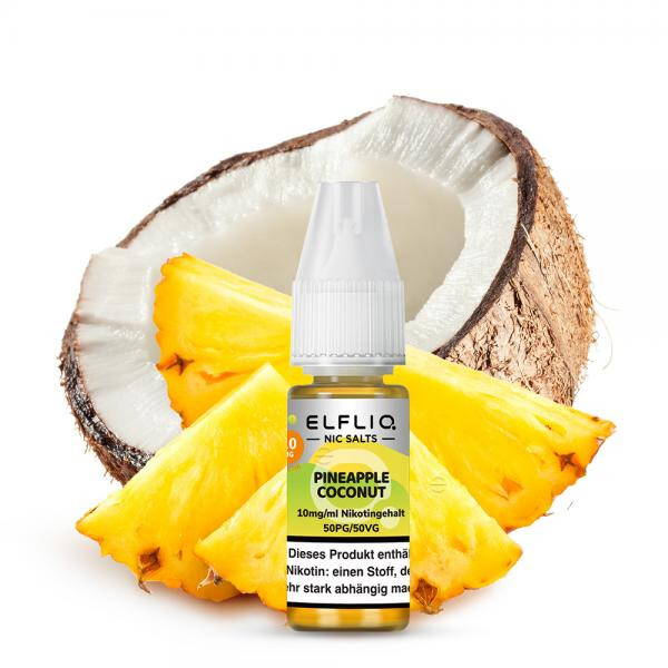 ELFBAR ELFLIQ Pineapple Coconut Nikotinsalz Liquid 10 ml 10mg Nikotinmenge
