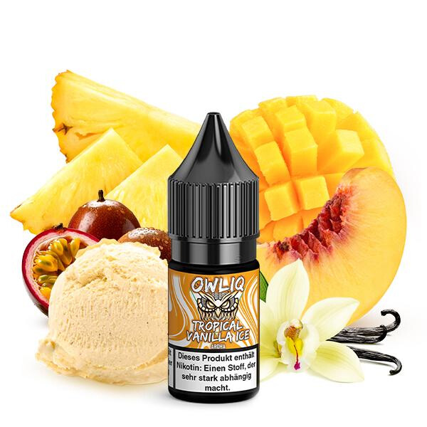 OWLIQ Tropical Vanilla Ice Nikotinsalz Liquid 10 ml 10mg Nikotinmenge