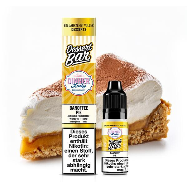DINNER LADY Banoffee Pie Nikotinsalz Liquid 10 ml 20mg Nikotinmenge