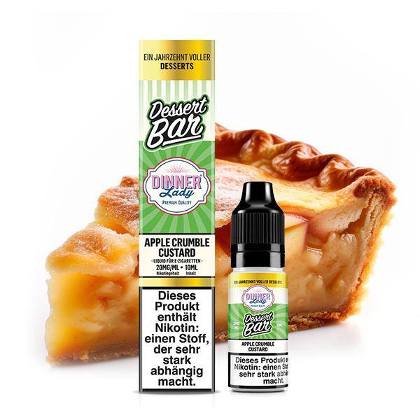 DINNER LADY Apple Crumble Custard Nikotinsalz Liquid 10 ml 10mg Nikotinmenge